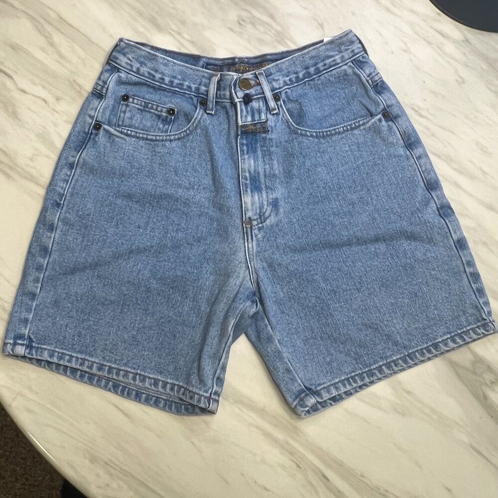 Marithe Francois Girbaud Vintage High Rise Stonewashed Denim Mom Shorts SZ 3-4